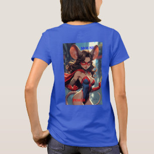 SuperMouse Vrouw Muis Power vrouwen blauwe T-shirt