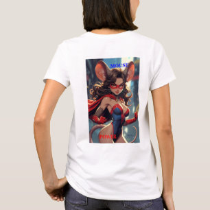 SuperMouse Vrouw Muis Power vrouwen witte T-shirt