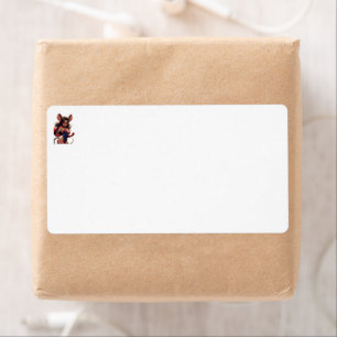 SuperMouse Vrouw Power witte verzendlabels Etiket