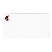 SuperMouse Vrouw Power witte verzendlabels Etiket (Voorkant)