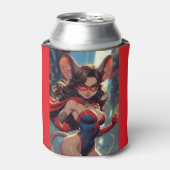 SuperMouse Vrouw rode blikje koeler (Blikje Voorkant)