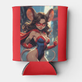 SuperMouse Vrouw rode blikje koeler (Voorkant)