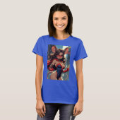 SuperMouse Vrouw vrouwen blauwe T-shirt (Voorkant volledig)