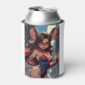 SuperMouse Vrouw witte blikje koeler (Blikje Voorkant)
