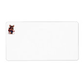 SuperMouse Vrouw witte verzendlabels Etiket (Voorkant)