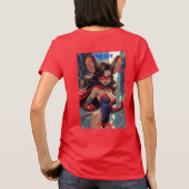 SuperMouse Woman Got Powers vrouwen rode T-shirt a (Achterkant)