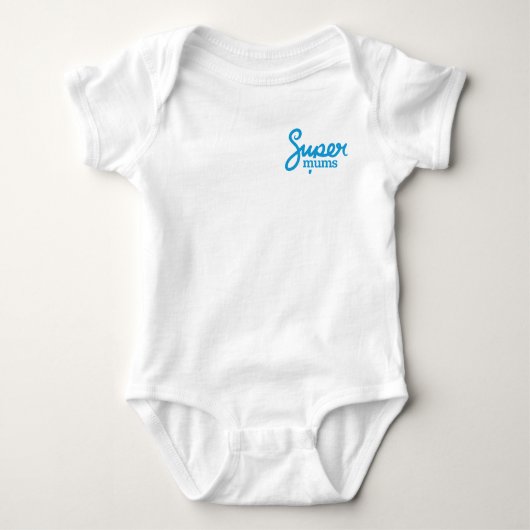 Supermums Babygrow - Wit Romper (Voorkant)