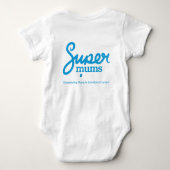 Supermums Babygrow - Wit Romper (Achterkant)