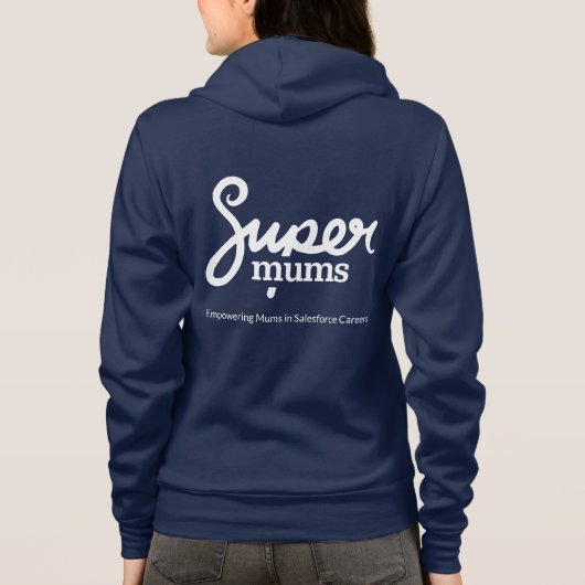 Supermums Rits Hoodie - Navy (Achterkant)