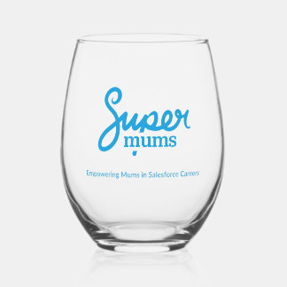 Supermums Stemless Wine Glass Wijnglas Zonder Voet