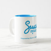 Supermums-tweetonige Mok (Voorkant links)