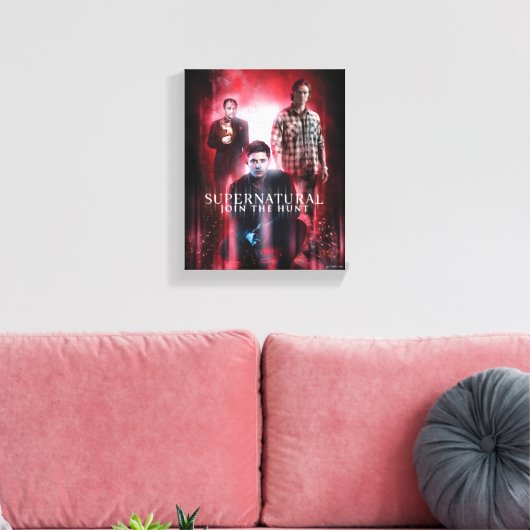 Supernatural Crowley, Dean en Sam Canvas Afdruk (Insitu (Woonkamer))
