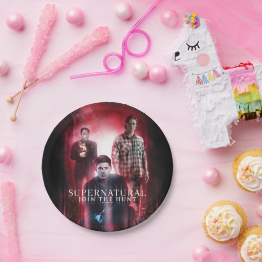 Supernatural Crowley, Dean en Sam Papieren Bordje (Feest)