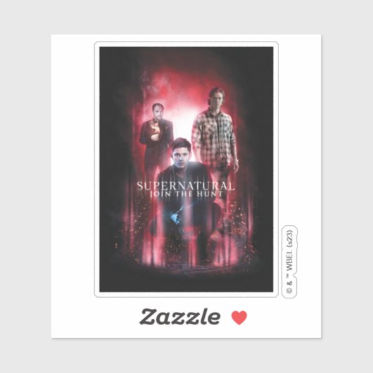 Supernatural Crowley, Dean en Sam Sticker (Vel)