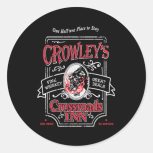 Supernatural Crowley's Crossroads Inn Ronde Sticker