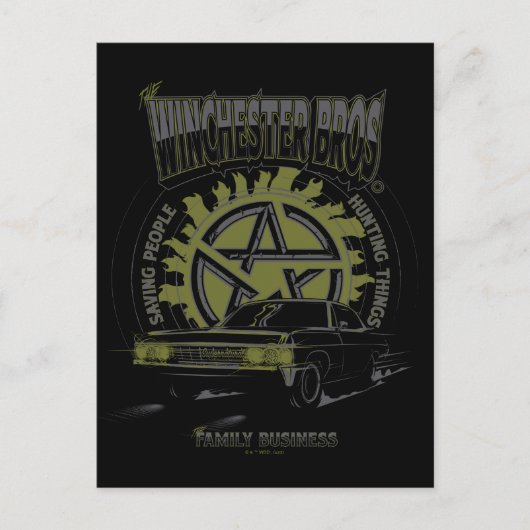 Supernatural "De Winchester Bros" Auto Graphic Briefkaart (Voorkant)