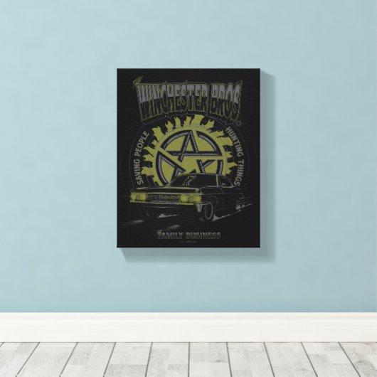 Supernatural "De Winchester Bros" Auto Graphic Canvas Afdruk (Insitu (Houten vloer))