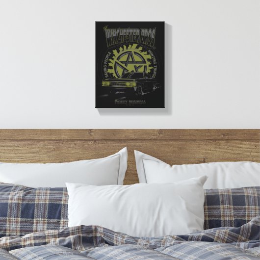 Supernatural "De Winchester Bros" Auto Graphic Canvas Afdruk (Insitu (Slaapkamer))