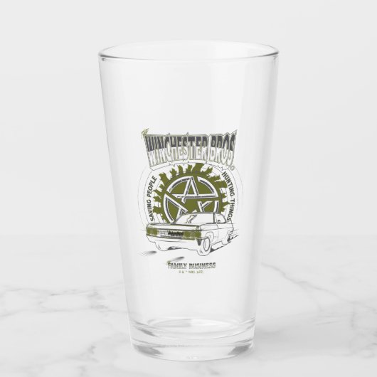 Supernatural "De Winchester Bros" Auto Graphic Glas (Voorkant)