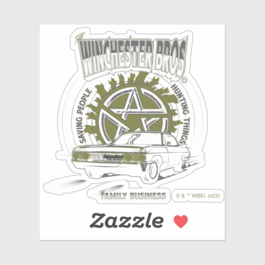 Supernatural "De Winchester Bros" Auto Graphic Sticker (Vel)