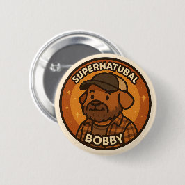 Supernatural Dog beroemd gemaakt door Bobby Ronde Button 5,7 Cm