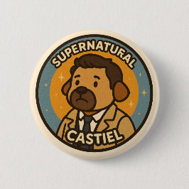 Supernatural Dog beroemd gemaakt door Castiel Ronde Button 5,7 Cm