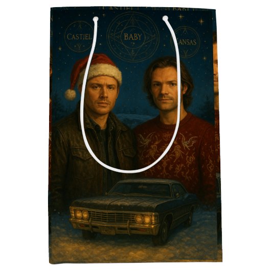 “Supernatural Kerstcadeau Tas – Dean & Sam Medium Cadeauzakje (Voorkant)