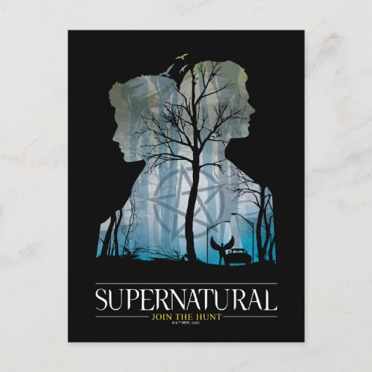 Supernatural Winchester Bros Forest Graphic Briefkaart (Voorkant)