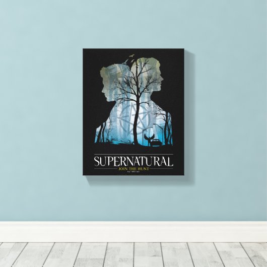 Supernatural Winchester Bros Forest Graphic Canvas Afdruk (Insitu (Houten vloer))