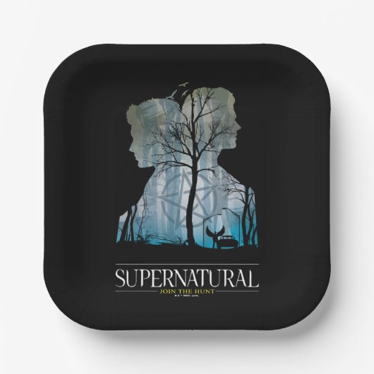 Supernatural Winchester Bros Forest Graphic Papieren Bordje (Voorkant)