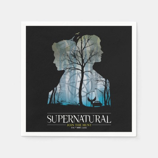 Supernatural Winchester Bros Forest Graphic Servet (Voorkant)
