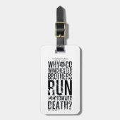 Supernatural Winchester Brothers citaat Bagagelabel (Voorkant verticaal)