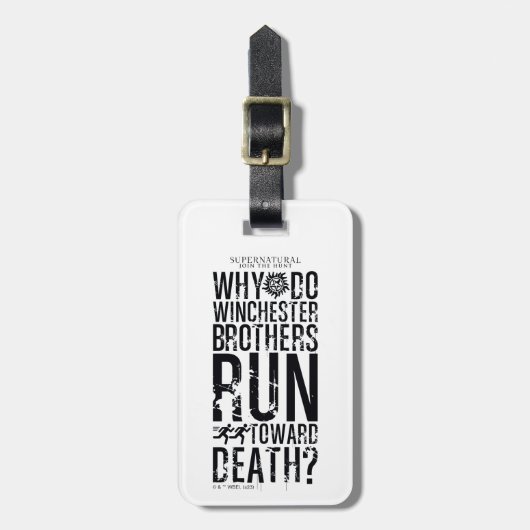 Supernatural Winchester Brothers citaat Bagagelabel (Voorkant verticaal)