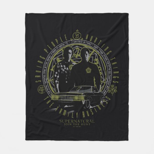 Supernatural Winchester Brothers Familiebedrijf Fleece Deken (Voorkant)