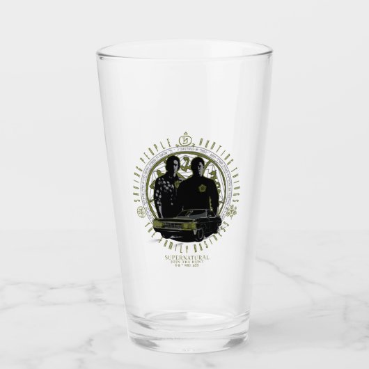Supernatural Winchester Brothers Familiebedrijf Glas (Voorkant)