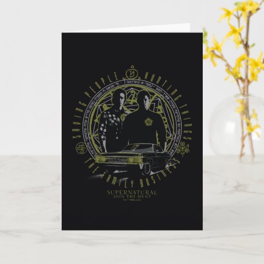 Supernatural Winchester Brothers Familiebedrijf Kaart (Gele Bloem)