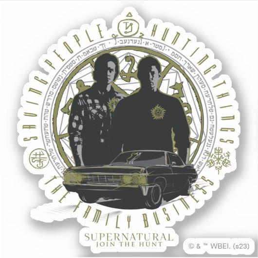 Supernatural Winchester Brothers Familiebedrijf Sticker (Voorkant)
