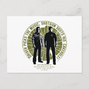 Supernatural Winchester Brothers "Shotgun" Briefkaart
