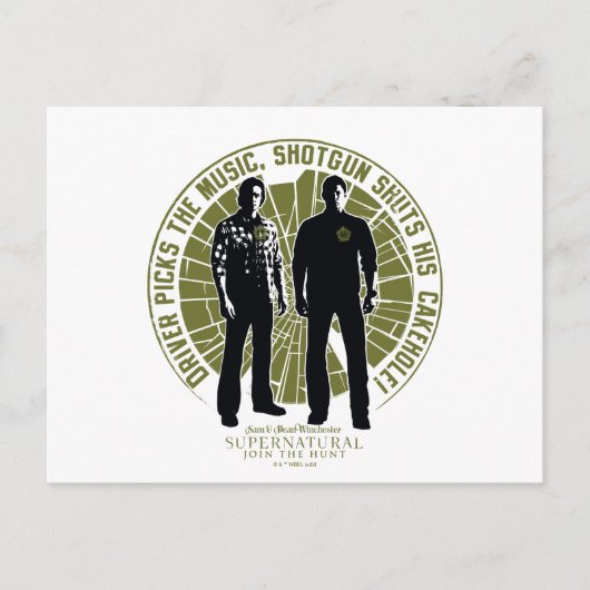Supernatural Winchester Brothers "Shotgun" Briefkaart (Voorkant)
