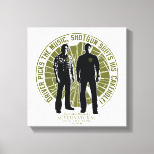 Supernatural Winchester Brothers "Shotgun" Canvas Afdruk