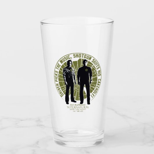 Supernatural Winchester Brothers "Shotgun" Glas (Voorkant)
