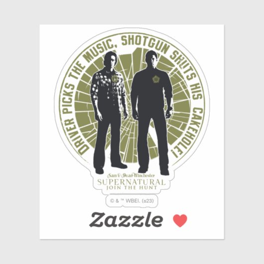 Supernatural Winchester Brothers "Shotgun" Sticker (Vel)