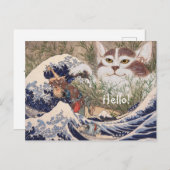 Supernatuurkat bij de Grote Golf Briefkaart (Voorkant / Achterkant)