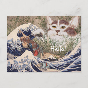 Supernatuurkat bij de Grote Golf Briefkaart