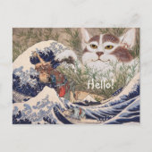 Supernatuurkat bij de Grote Golf Briefkaart (Voorkant)