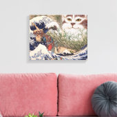 Supernatuurkat bij de Grote Golf Canvas Afdruk (Insitu (Woonkamer))