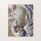 Supernatuurkat bij de Grote Golf Legpuzzel (Verticaal)