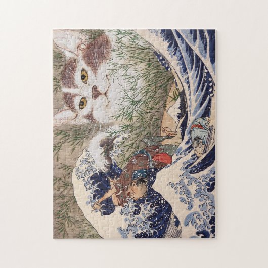 Supernatuurkat bij de Grote Golf Legpuzzel (Verticaal)