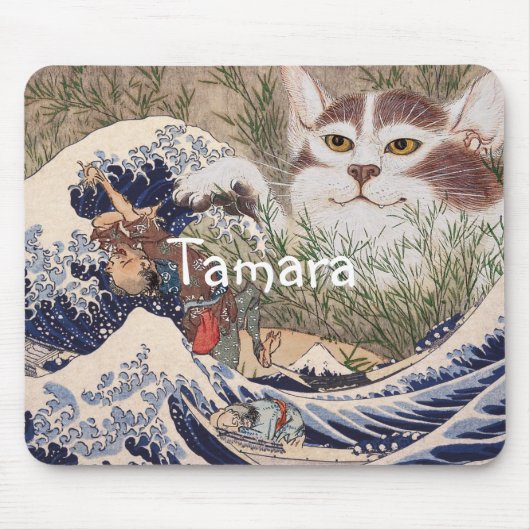 Supernatuurkat bij de Grote Golf Muismat (Voorkant)