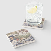 Supernatuurkat bij de Grote Golf Stenen Onderzetter (Zijkant)